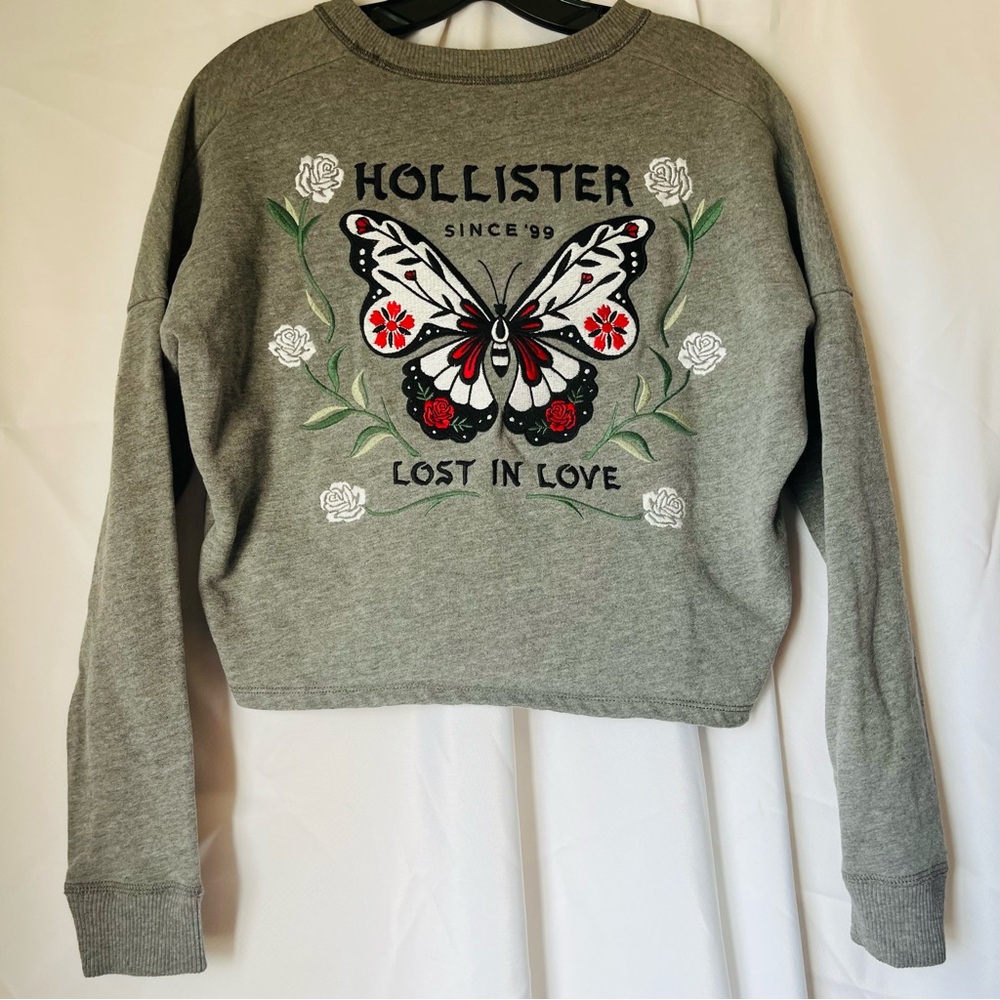 Hollister Embroidered Butterfly Sweatshirt